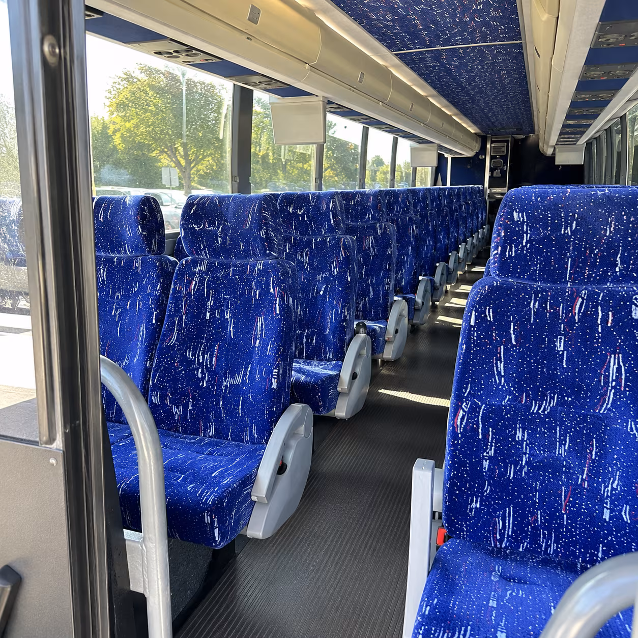 arvada 56 passenger charter bus interior