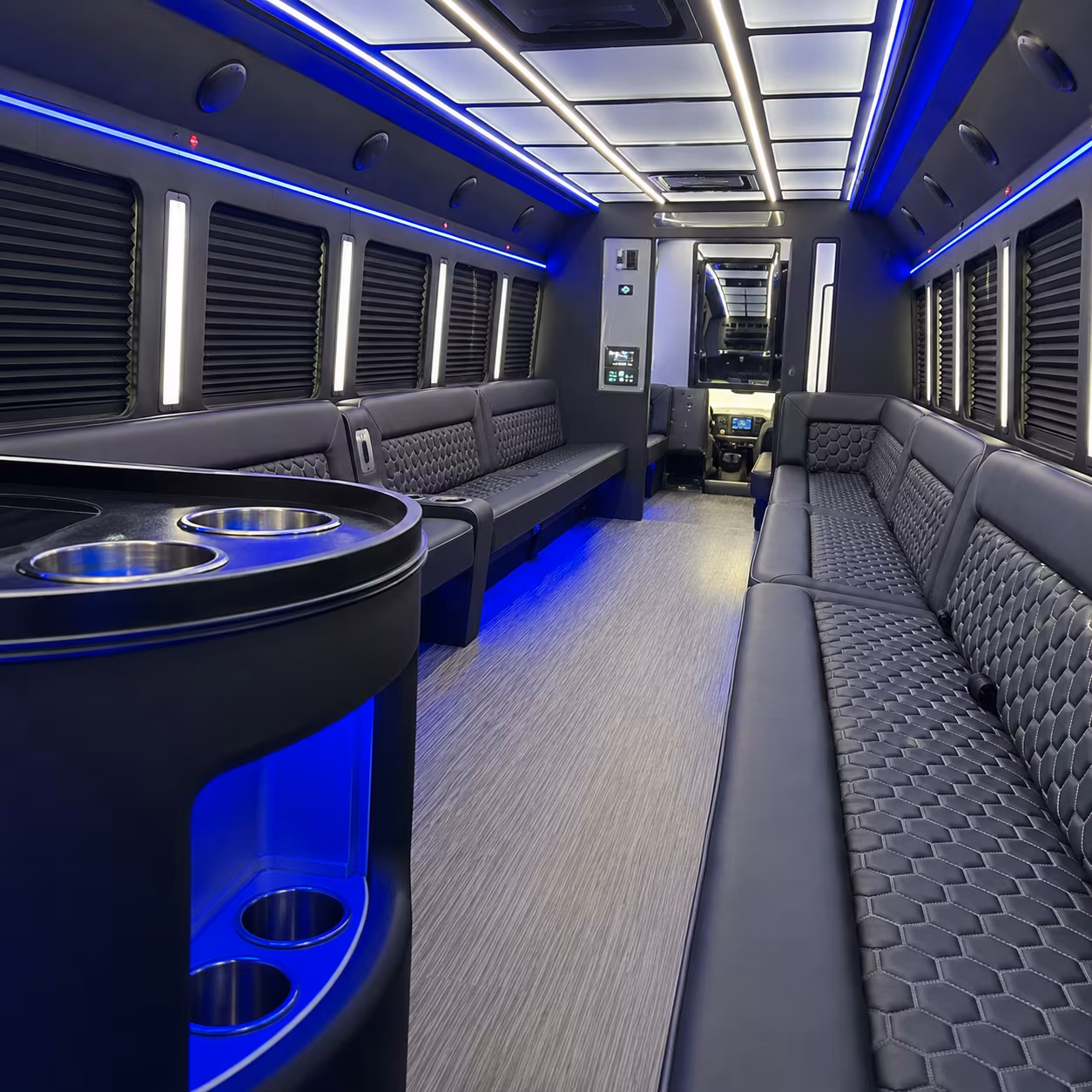 arvada party bus rental interior